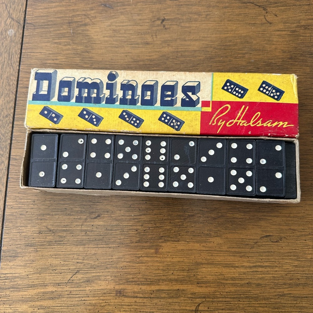 Vintage Dominoes Set by Halsam